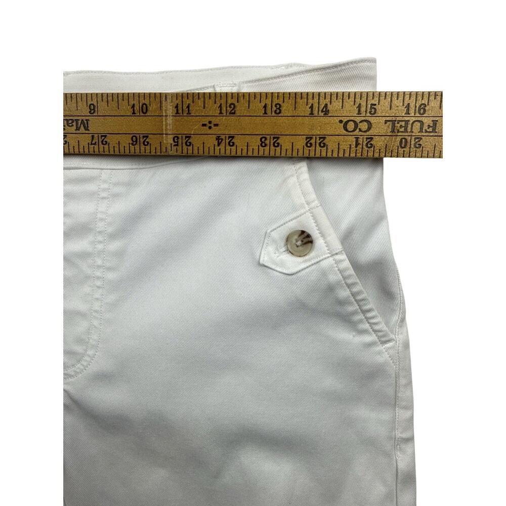 Spanx Pants Bright White Stretch Twill Cropped Wide Leg Pullon Trousers Large - Picture 13 of 16